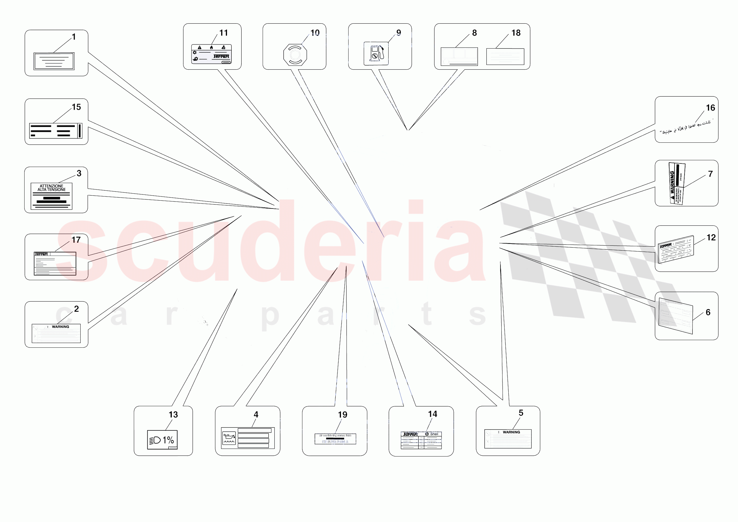 PLATES of Ferrari Ferrari Roma Spider USA