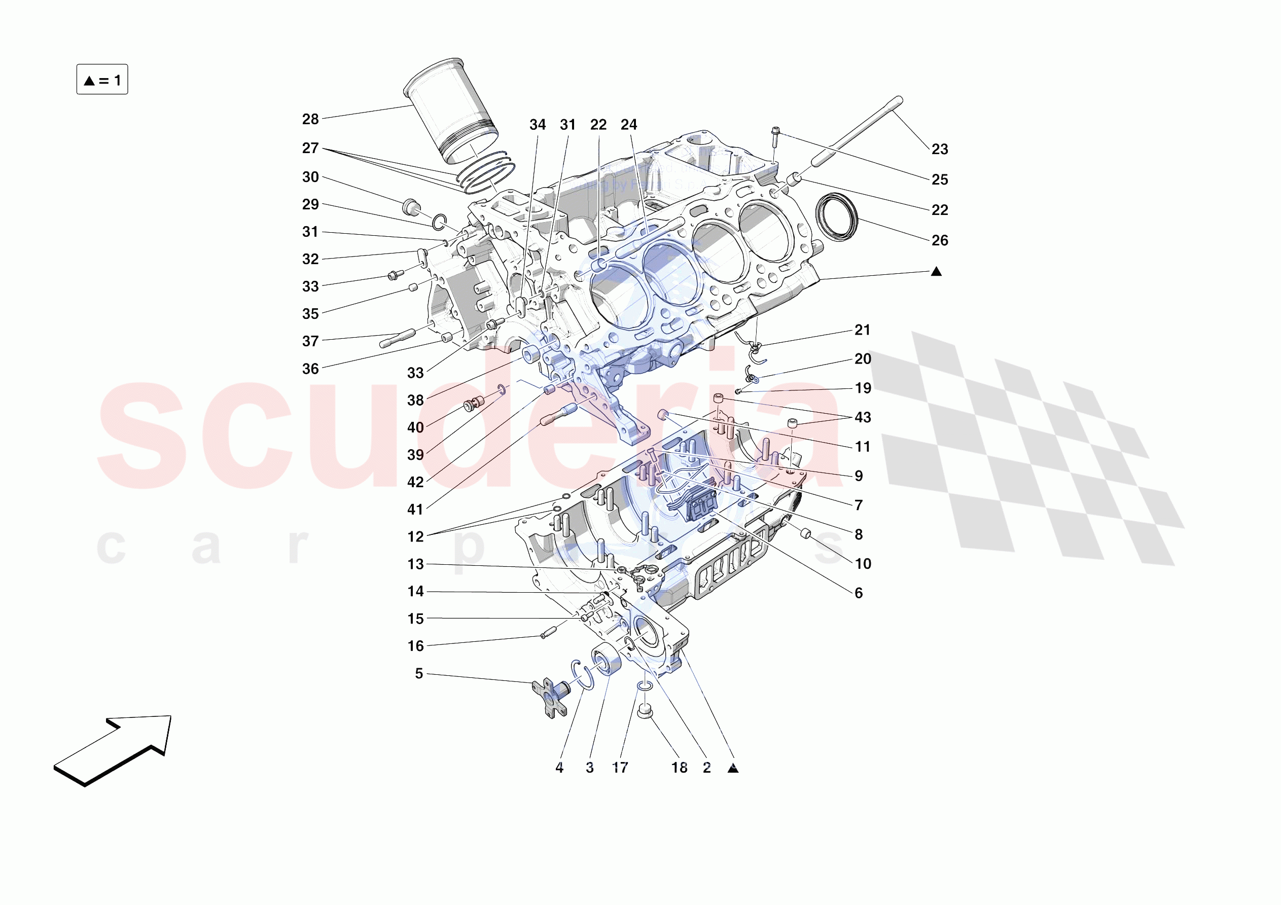 CRANKCASE of Ferrari Ferrari SF90 Spider Europe