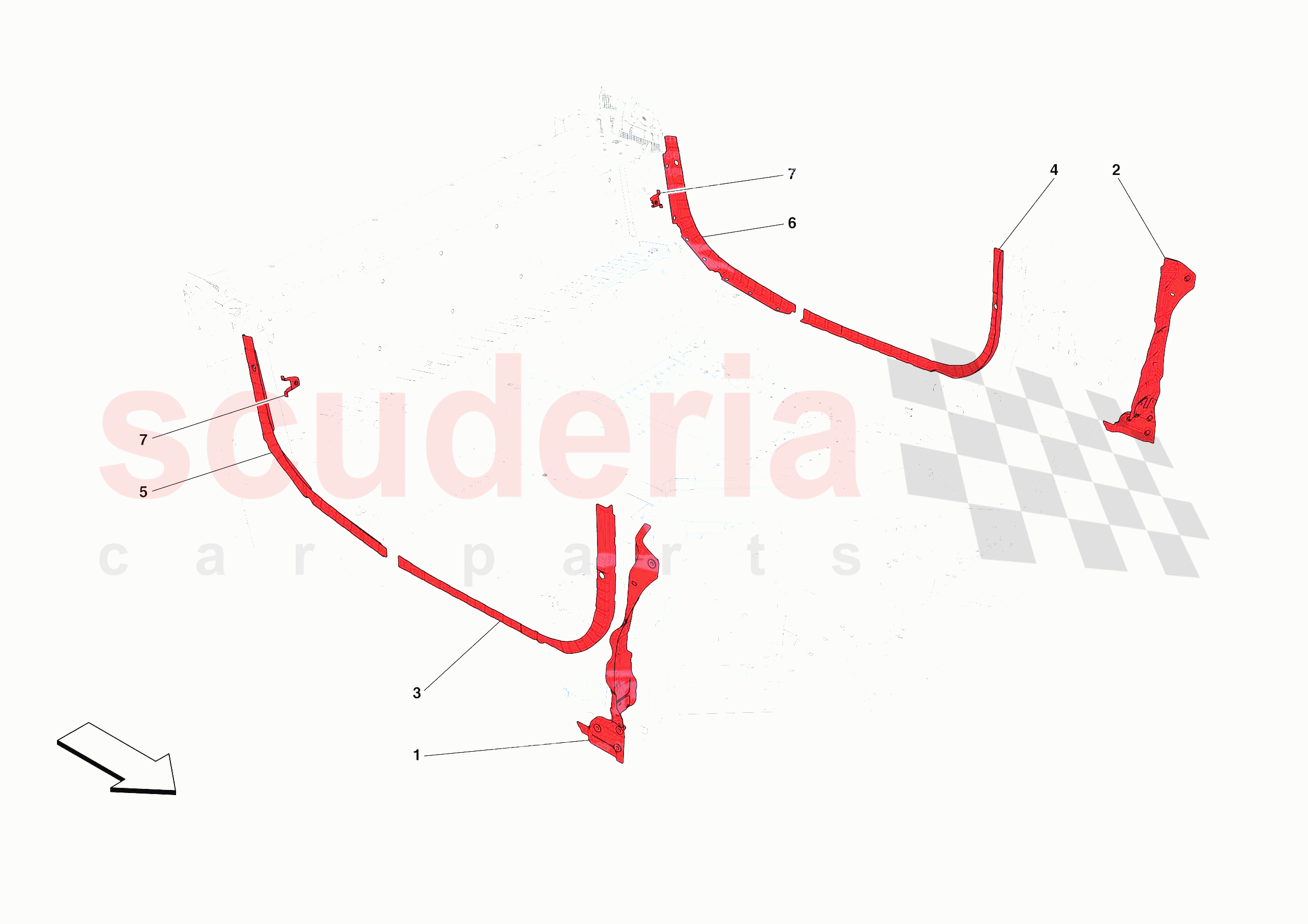 LATERAL SUBSTRUCTURE of Ferrari Ferrari SF90 Spider USA