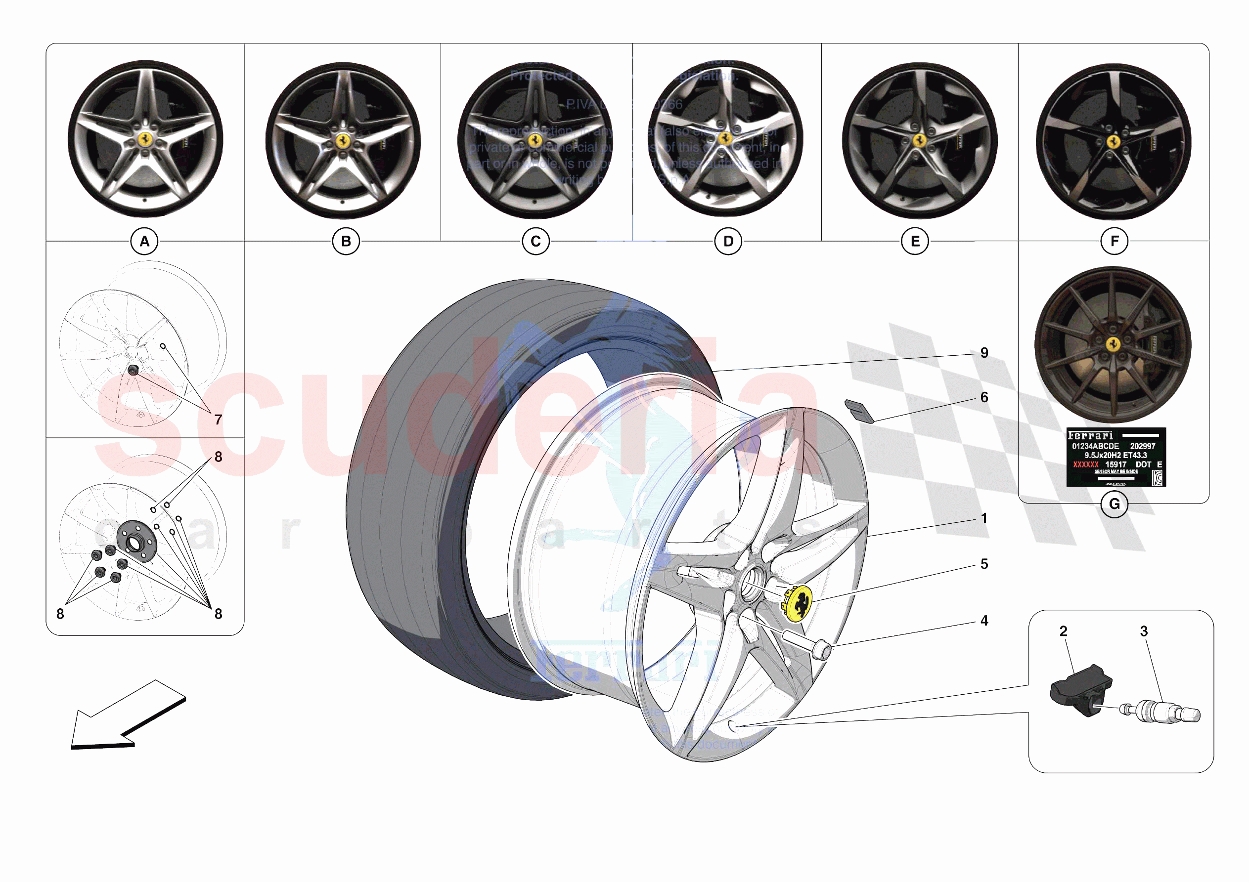 COMPLETE WHEELS of Ferrari Ferrari SF90 Stradale Europe