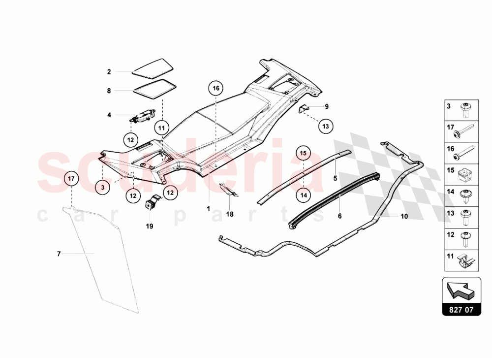 POP UP COVER of Lamborghini Lamborghini Aventador LP700 Roadster