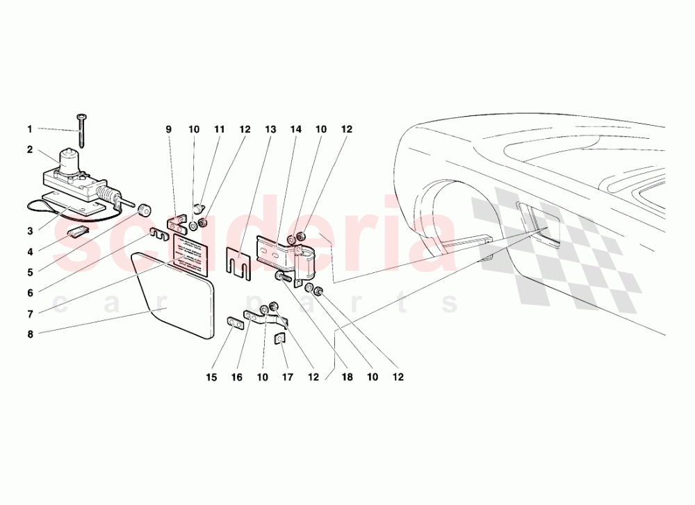 Fuel Cap of Lamborghini Lamborghini Diablo VT (1993-1998)