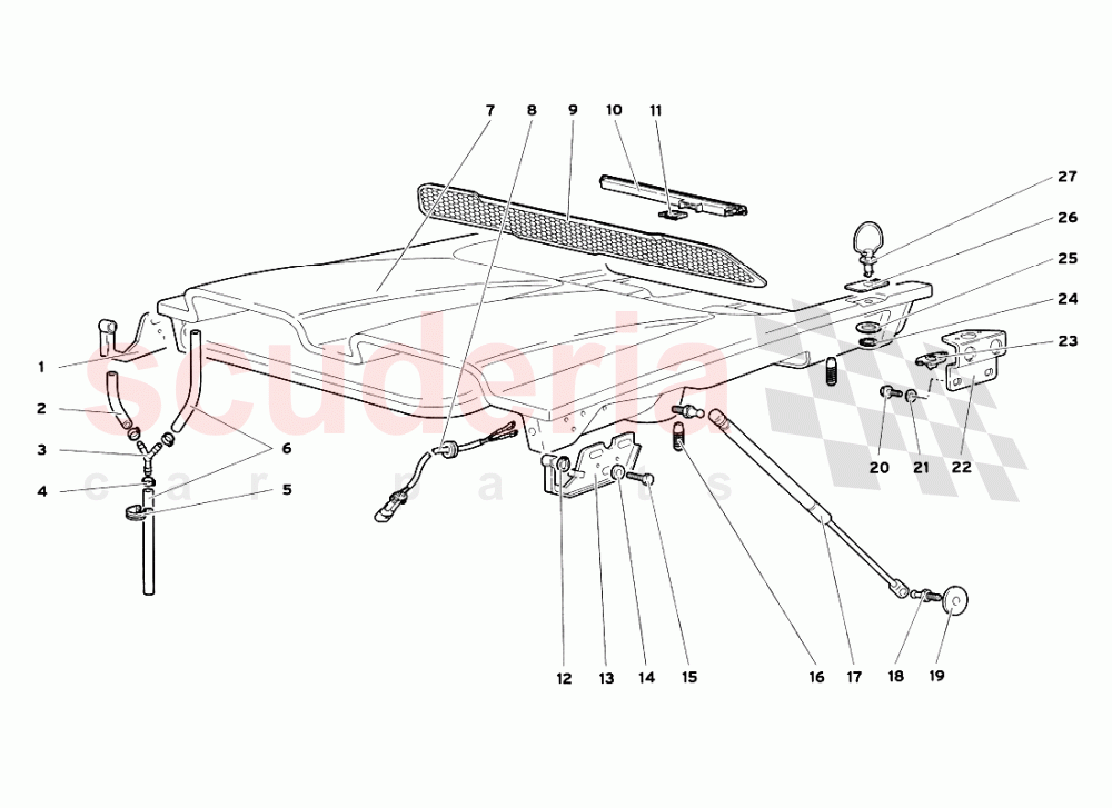 Engine Hood (for Cars With Fast Cooling) of Lamborghini Lamborghini Diablo SV (1999)