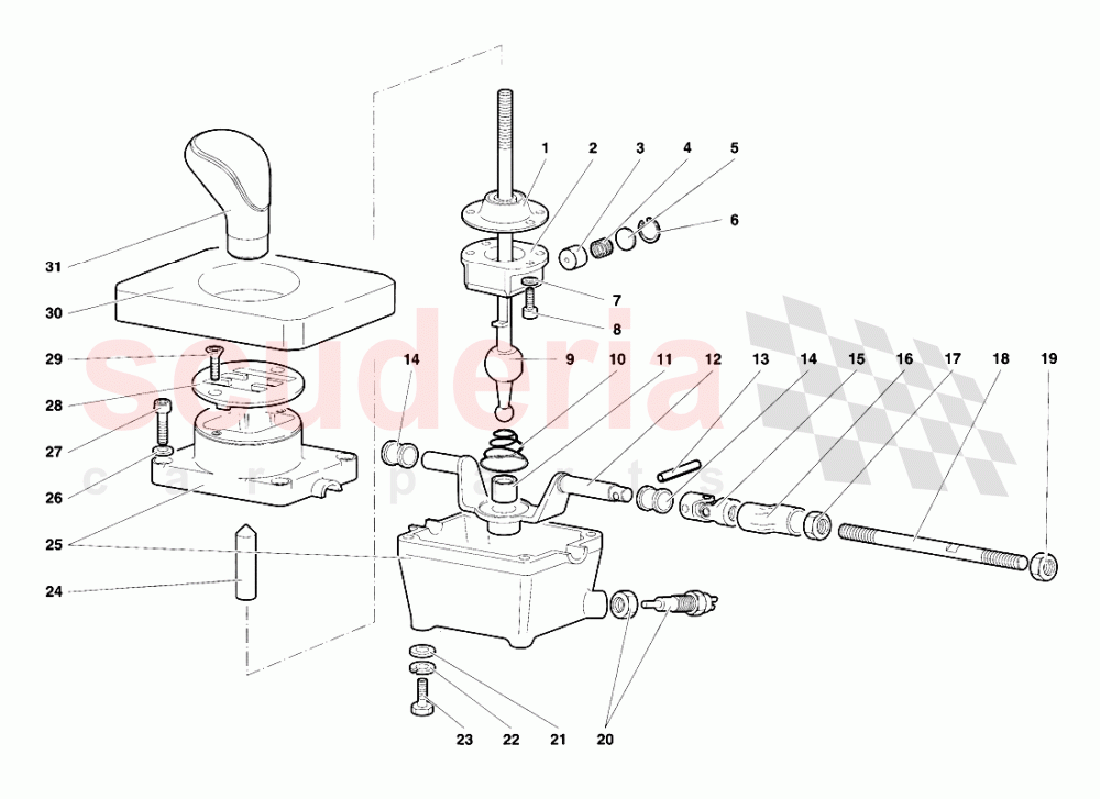 Gearbox Control Tower of Lamborghini Lamborghini Diablo SE30 (1993-1995)