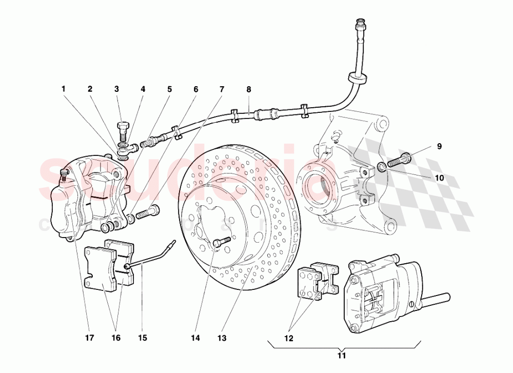 Rear Brakes of Lamborghini Lamborghini Diablo SE30 (1993-1995)