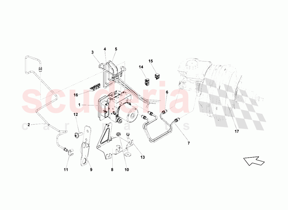 REGULATION OF FORCES REFRAINING of Lamborghini Lamborghini Gallardo LP550 Spyder