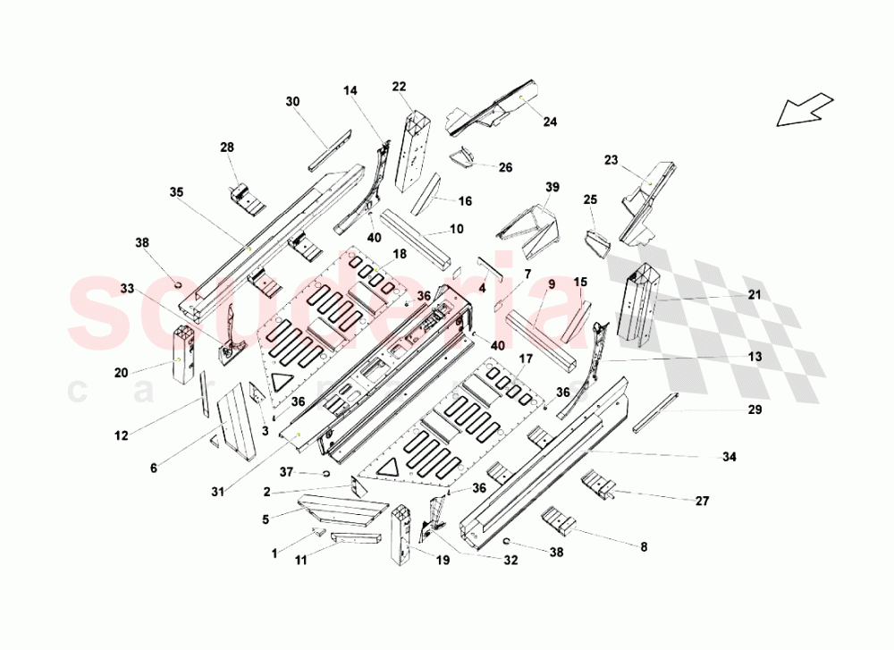 Center Frame Elements 1 of Lamborghini Lamborghini Gallardo (2003-2005)