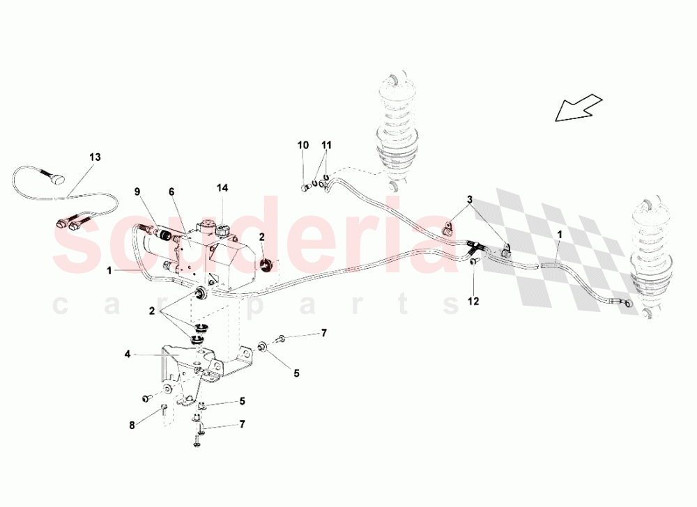 Jacking System of Lamborghini Lamborghini Gallardo LP560 Coupe