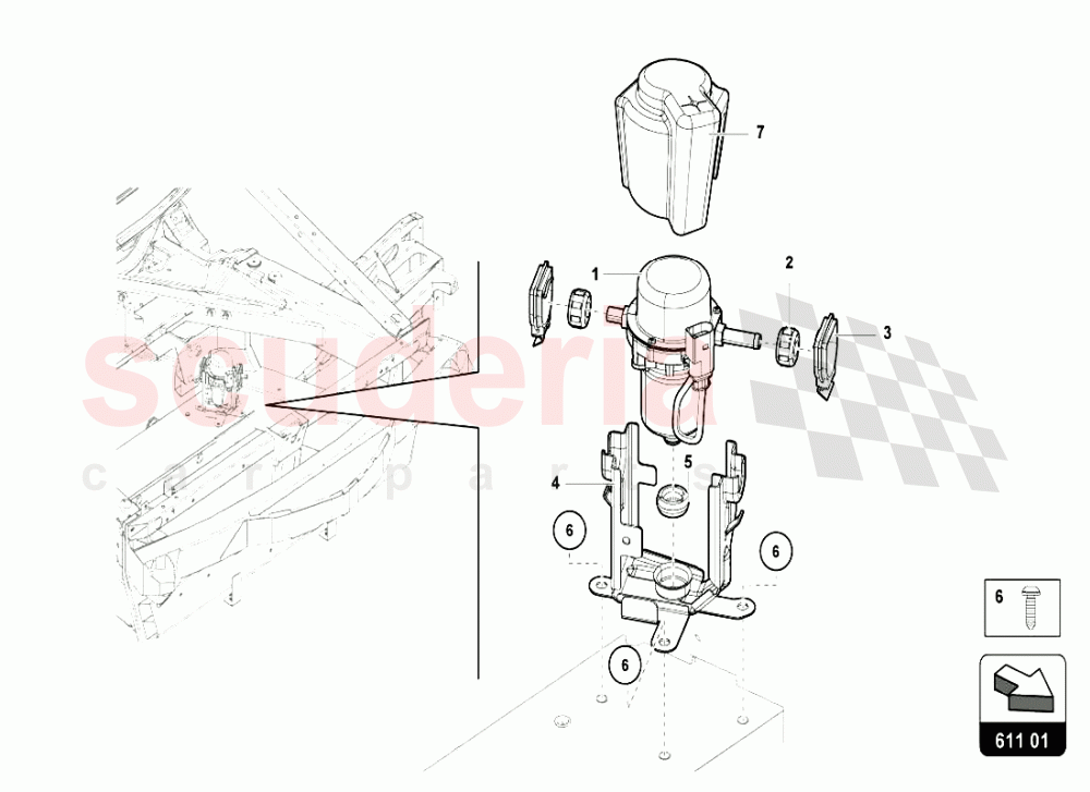 ELECTRIC BRAKE SYSTEM PUMP of Lamborghini Lamborghini Aventador LP720 Coupe