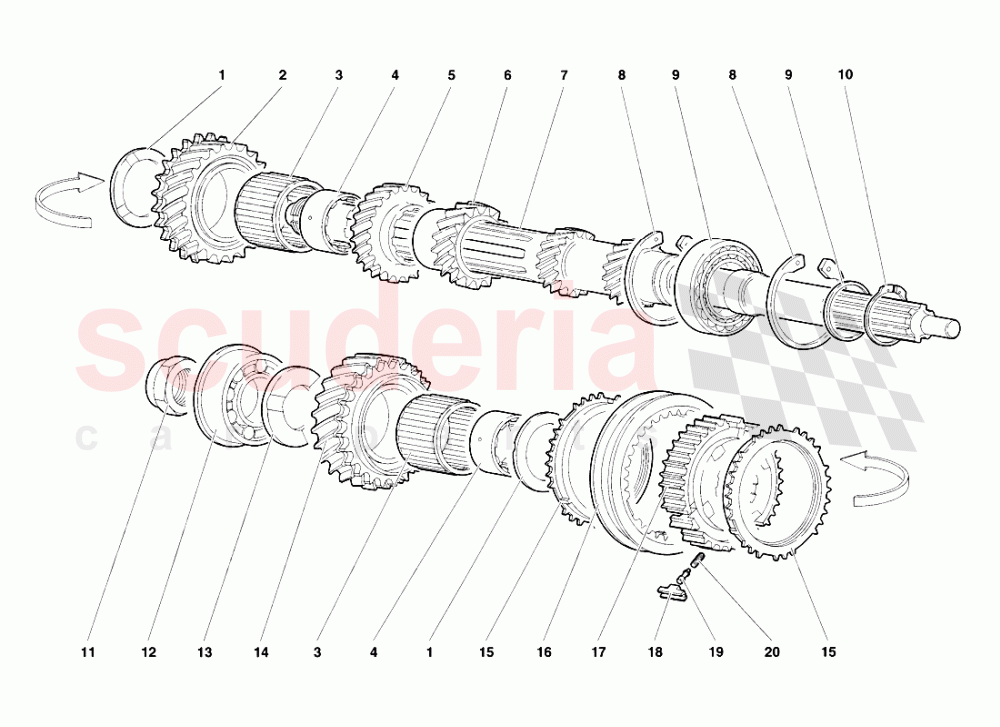 Main Shaft of Lamborghini Lamborghini Diablo SV (1998)