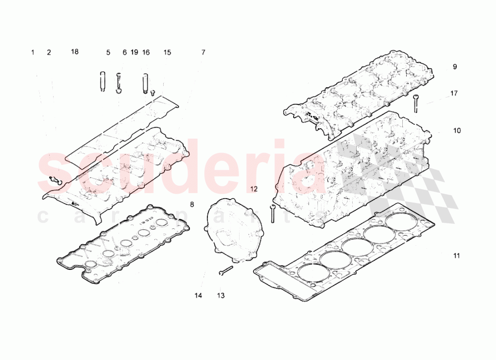 Right Cylinder Head And Cover 1-5 of Lamborghini Lamborghini Gallardo (2003-2005)