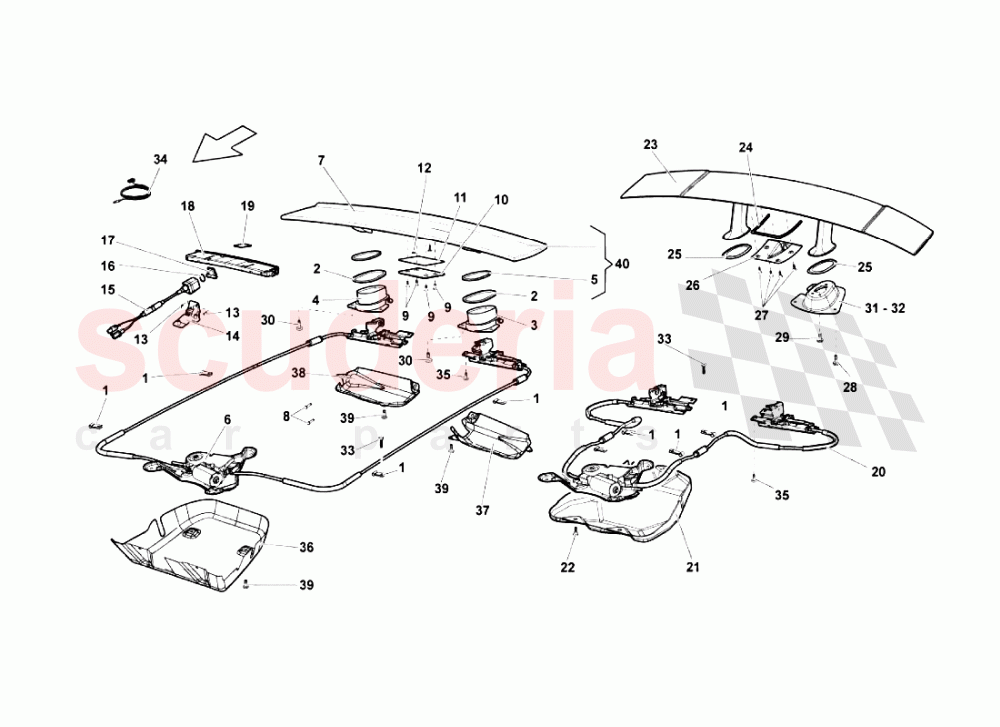 Spoiler of Lamborghini Lamborghini Gallardo LP570 4 SL