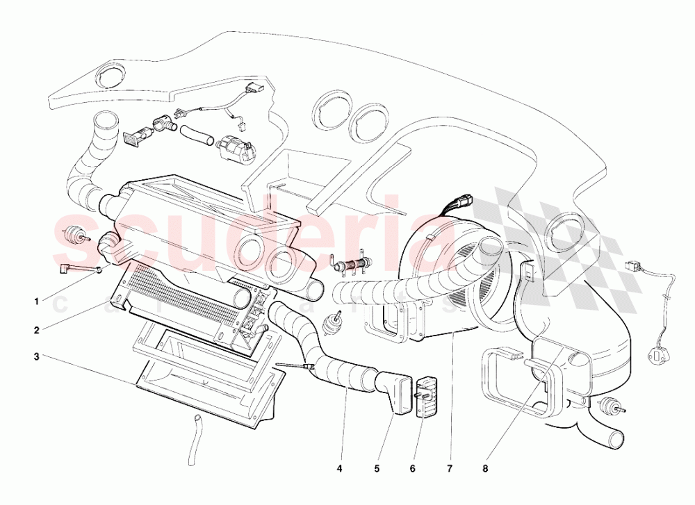 Climate Control (Valid for GB Version - October 1991) 2 of Lamborghini Lamborghini Diablo (1990-1998)