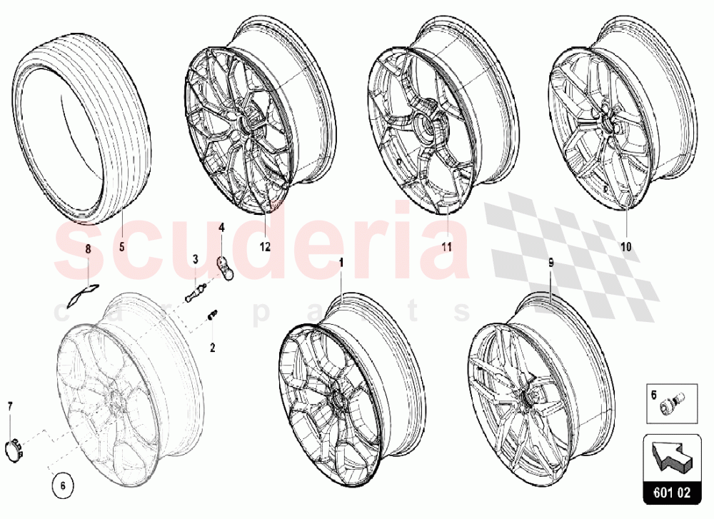 Tyres And Rims of Lamborghini Lamborghini Huracan LP640 Performante Coupe