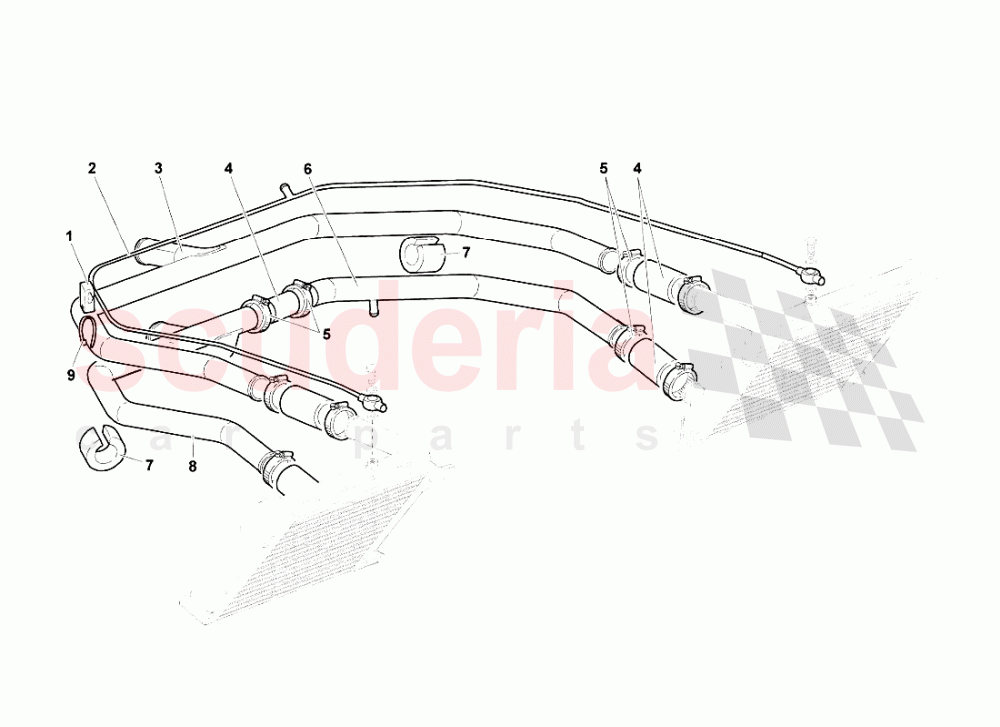 Water Cooling System 2 of Lamborghini Lamborghini Murcielago LP640