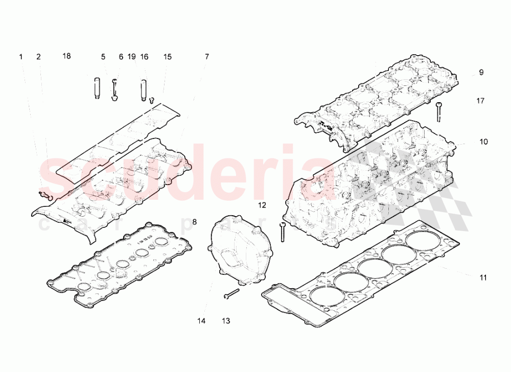 Right Cylinder Head And Cover 1-5 of Lamborghini Lamborghini Gallardo Spyder