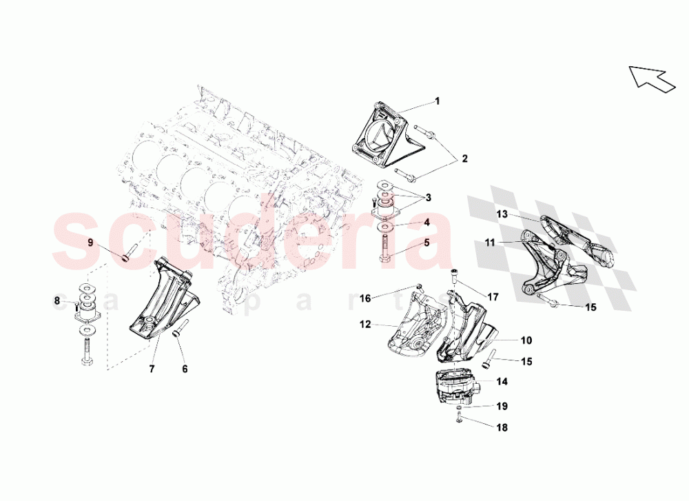 Securing Parts For Engine of Lamborghini Lamborghini Gallardo (2008)