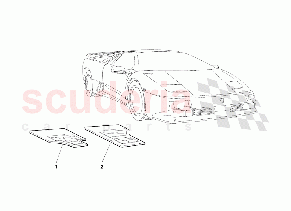 Accessories (Valid for R.H.D. Version - January 1995) of Lamborghini Lamborghini Diablo SE30 (1993-1995)