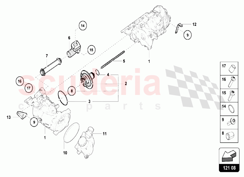 WATER OIL PUMP 2 of Lamborghini Lamborghini Huracan LP610 Spyder