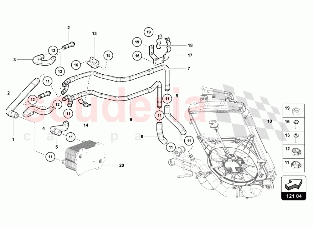 WATER COOLING SYSTEM 3 of Lamborghini Lamborghini Aventador LP700 Roadster