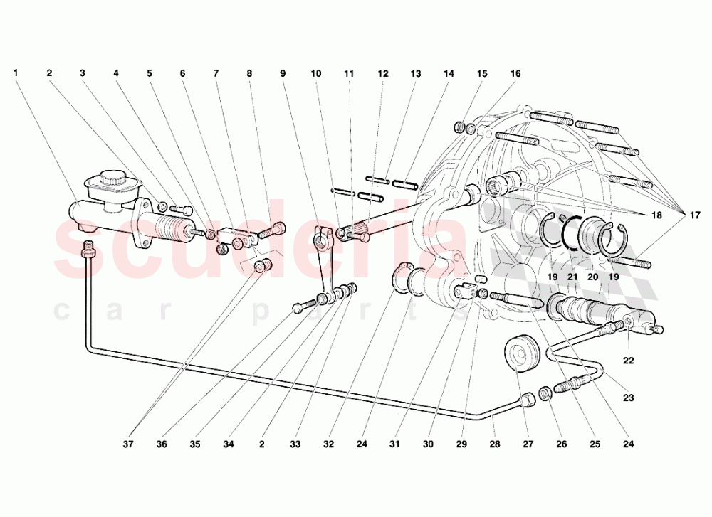 Clutch Control Levers of Lamborghini Lamborghini Diablo SE30 (1993-1995)