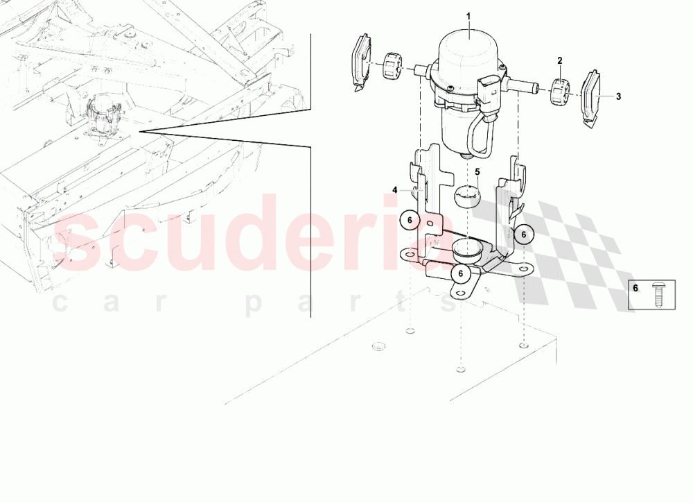 Electric Brake System Pump of Lamborghini Lamborghini Aventador LP700 Coupe