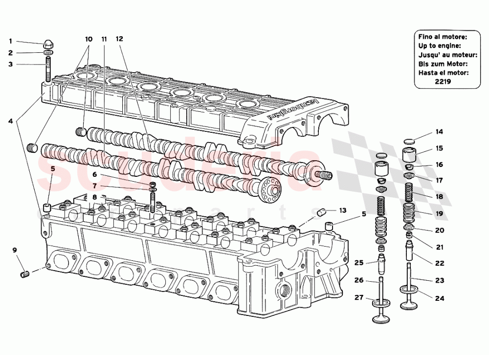 Right Cylinder Head 1 of Lamborghini Lamborghini Diablo SV (1999)