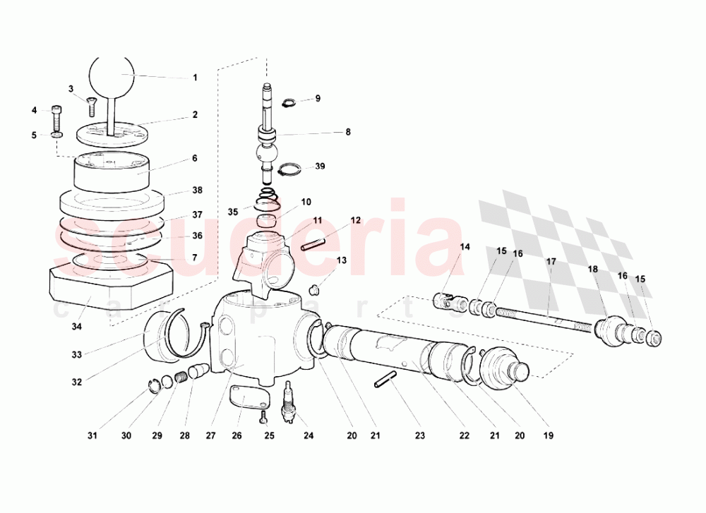 Gearbox Control Tower of Lamborghini Lamborghini Murcielago LP670