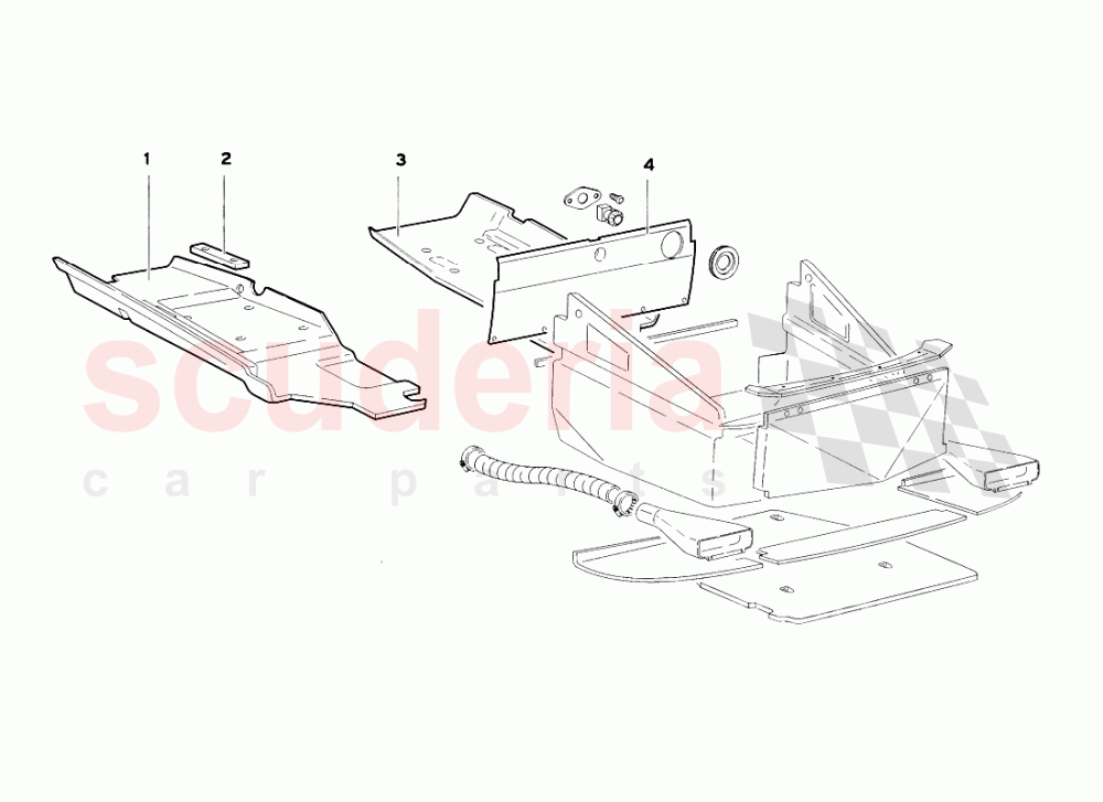 Frame Floor Panels (Valid for GB and Australia - July 1999) of Lamborghini Lamborghini Diablo SV (1999)