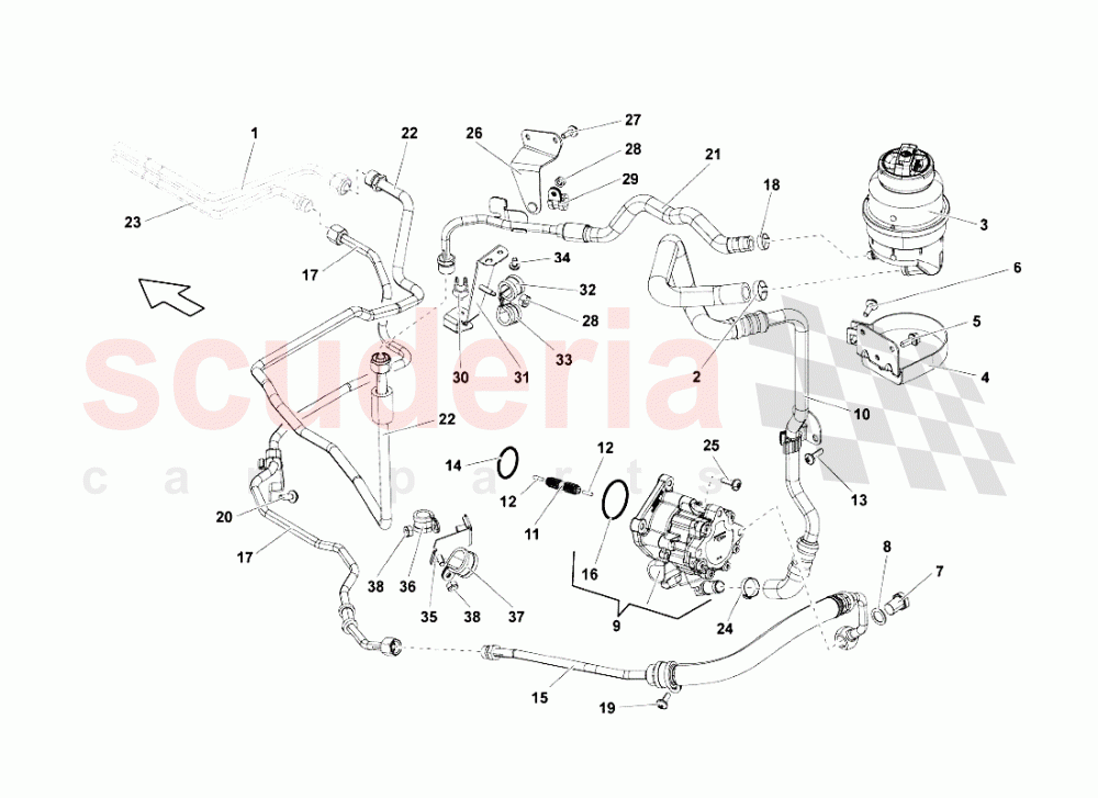 Power Steering of Lamborghini Lamborghini Gallardo LP560 Coupe