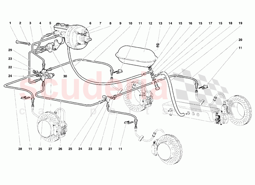 Brake System of Lamborghini Lamborghini Diablo SE30 (1993-1995)