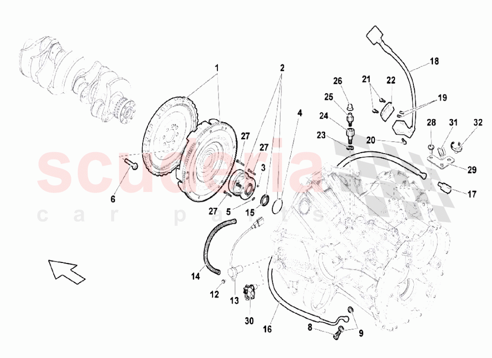 Clutch Coupling E-gear of Lamborghini Lamborghini Gallardo LP550 Coupe