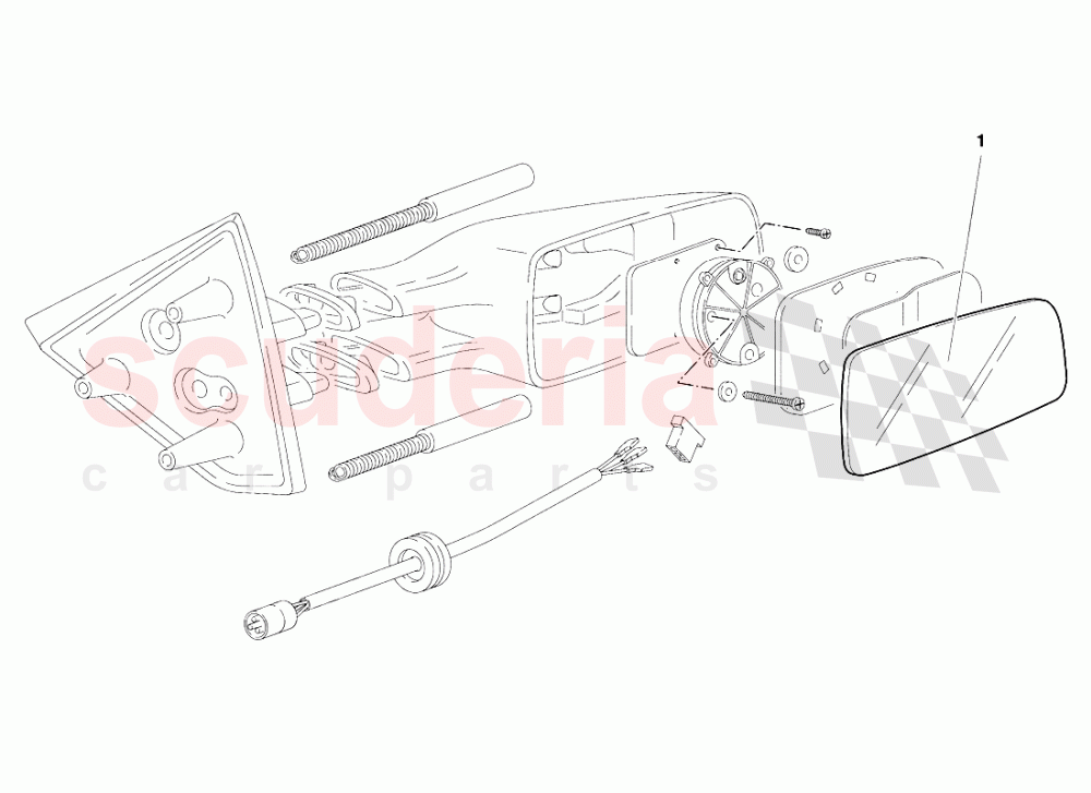 External Rear View Mirrors (Valid for Canada - January 1995) of Lamborghini Lamborghini Diablo SE30 (1993-1995)