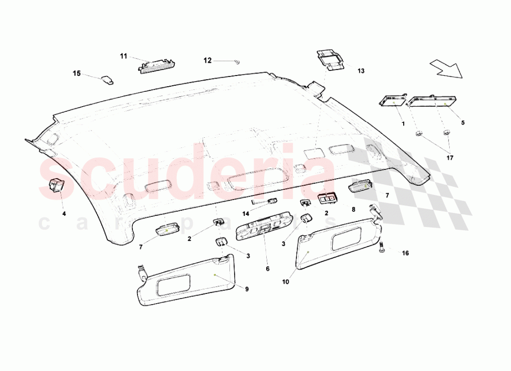 Roof Panel Accessories of Lamborghini Lamborghini Gallardo (2003-2005)