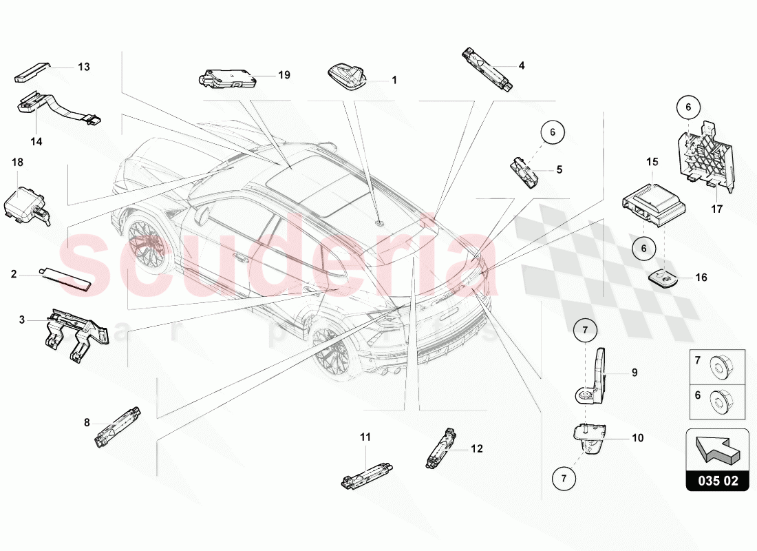 AERIAL of Lamborghini Lamborghini Urus