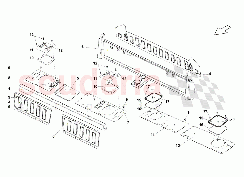 Center Frame Elements 2 of Lamborghini Lamborghini Gallardo LP560 Coupe