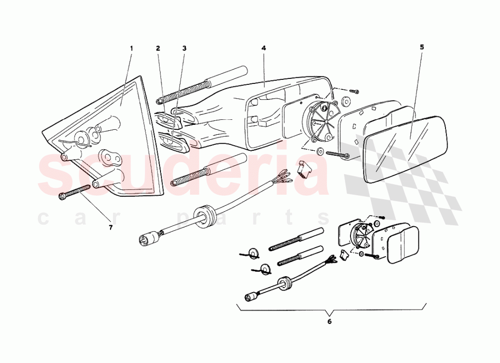 External Rear View Mirrors of Lamborghini Lamborghini Diablo VT 6.0 (2000-2001)