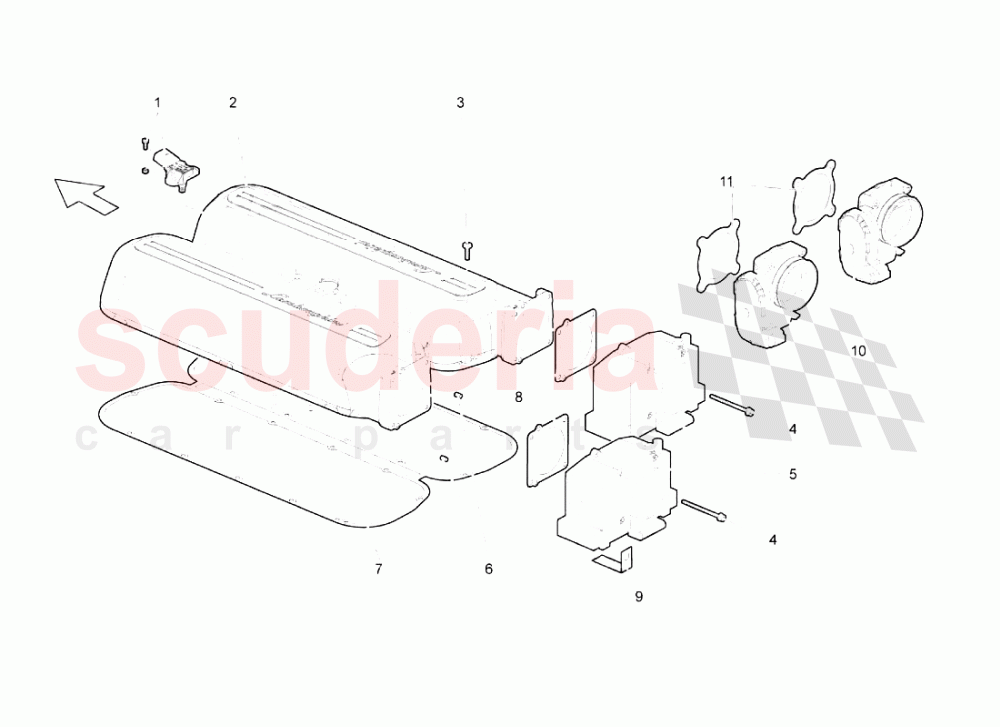 Intake Manifold 1 of Lamborghini Lamborghini Gallardo (2003-2005)