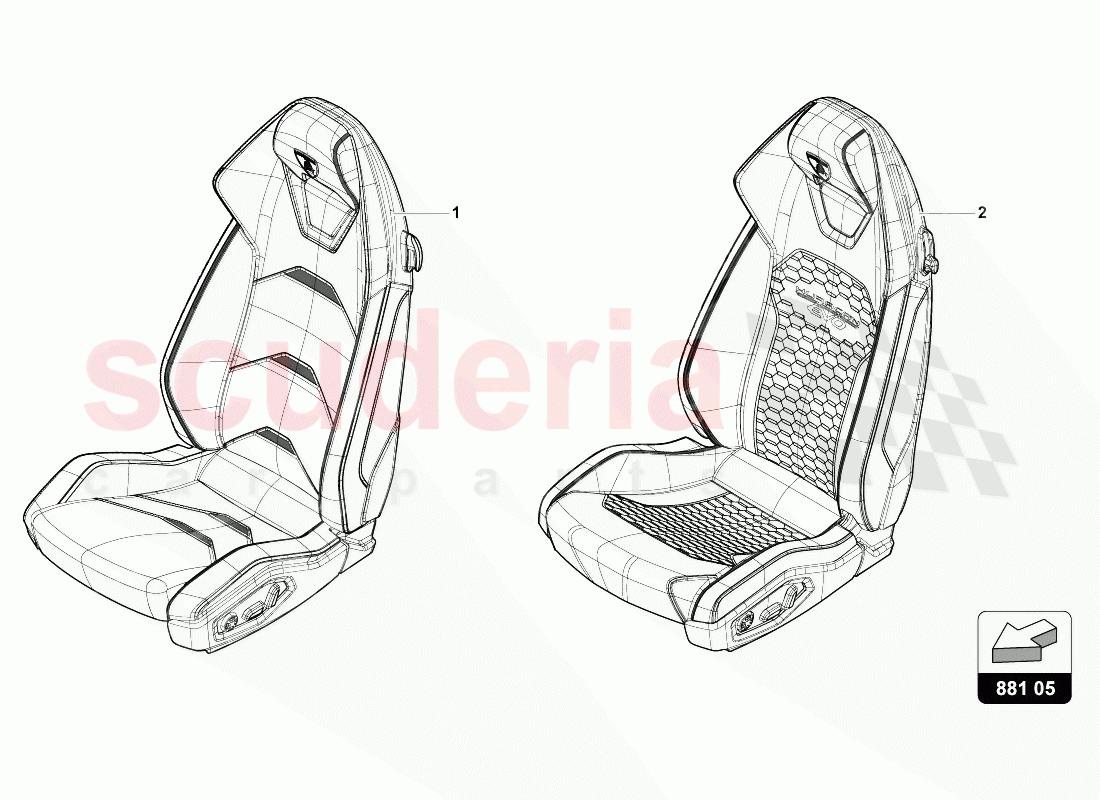 SEAT of Lamborghini Lamborghini Huracan Evo Coupe