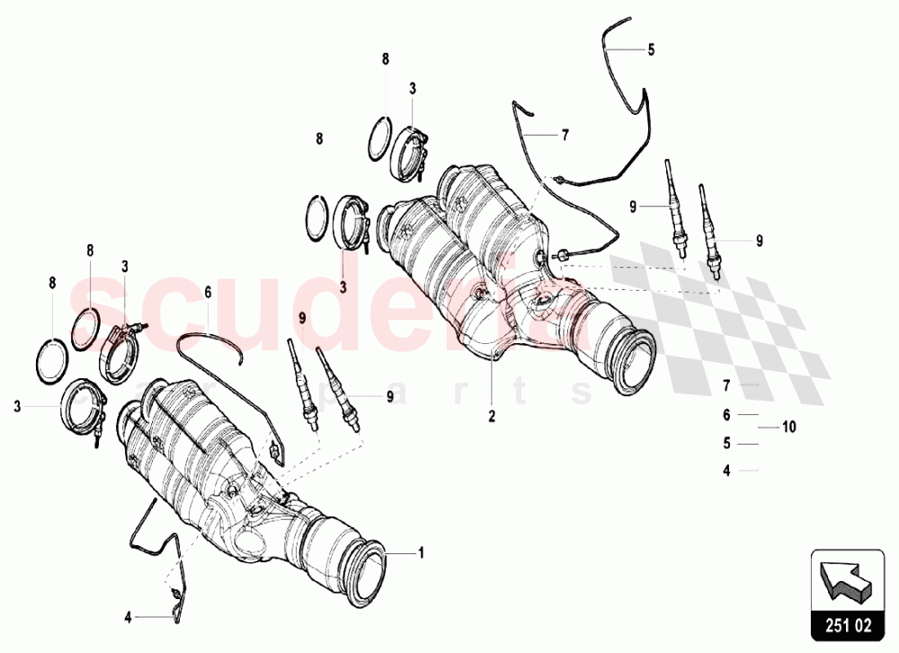 EXHAUST SYSTEM 2 of Lamborghini Lamborghini Aventador LP750 SV Roadster