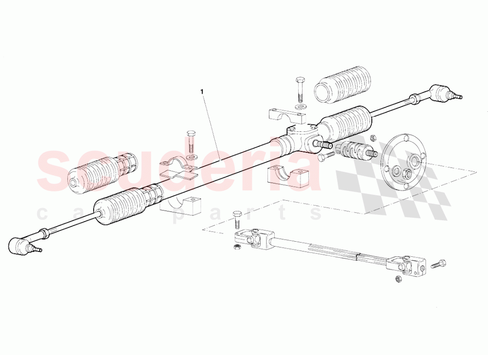 Steering (Valid for GB Version - October 1991) of Lamborghini Lamborghini Diablo (1990-1998)