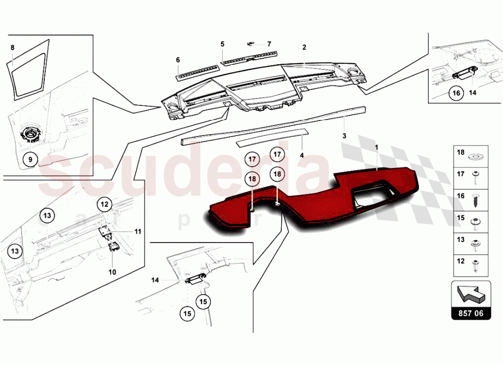 DASHBOARD 3 of Lamborghini Lamborghini Aventador LP700 Roadster