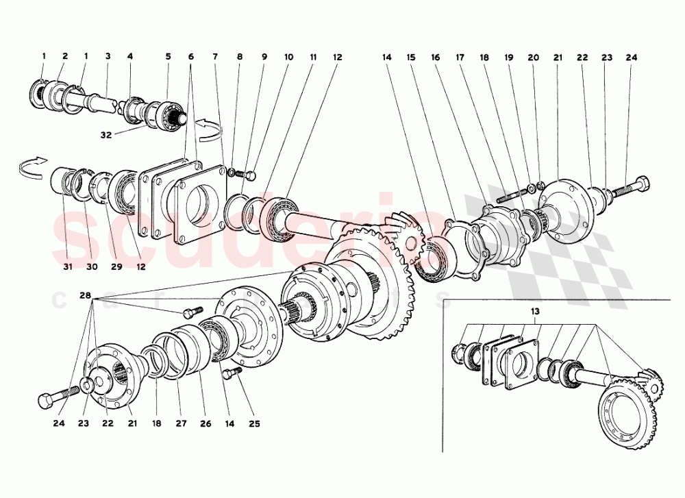 Rear Differential of Lamborghini Lamborghini Diablo VT 6.0 (2000-2001)