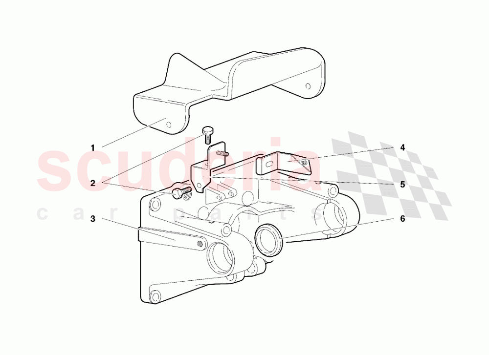 Pedal Mounting (Valid for R.H.D. Version - April 1994) of Lamborghini Lamborghini Diablo VT (1993-1998)