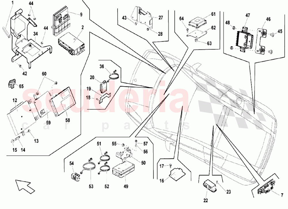 Central Control Unit of Lamborghini Lamborghini Gallardo LP550 Coupe