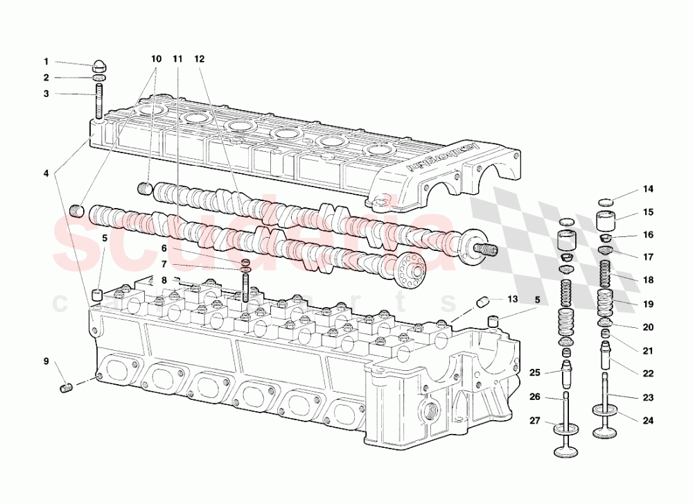 Right Cylinder Head of Lamborghini Lamborghini Diablo SV (1998)