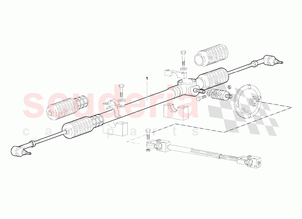 Steering (Valid for R.H.D. Version - January 1995) of Lamborghini Lamborghini Diablo SE30 (1993-1995)