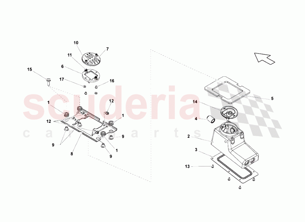 Gearbox Control Tower of Lamborghini Lamborghini Gallardo LP560 Coupe