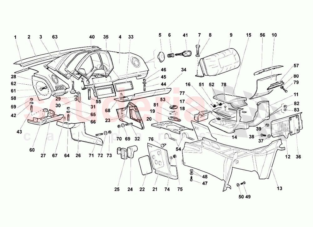 PASSENGER COMPARTMENT TRIMS of Lamborghini Lamborghini Murcielago