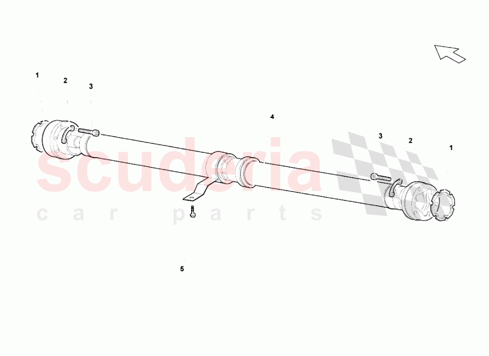 Propeller Shaft of Lamborghini Lamborghini Gallardo Superleggera